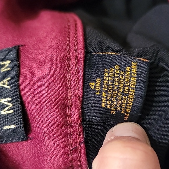 💥IMAN red maroon Stretch pants NEW SZ 4 - Picture 6 of 6